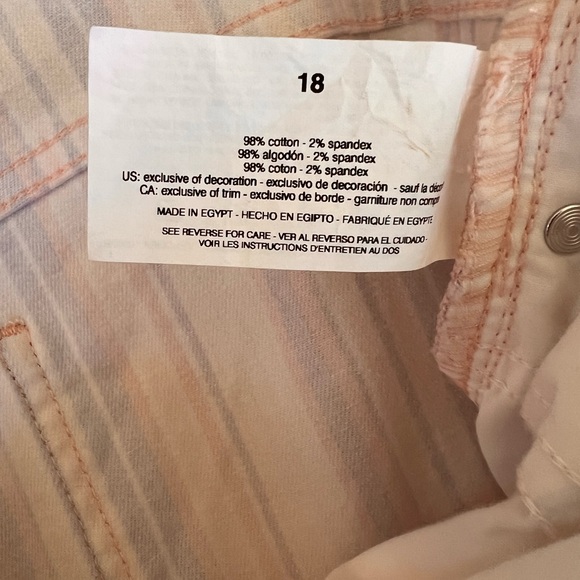 ⬇️Gloria Vanderbilt NWT Women’s Amanda Capri 18 Color Ribbon Pink/Screen Stripe - Picture 13 of 14